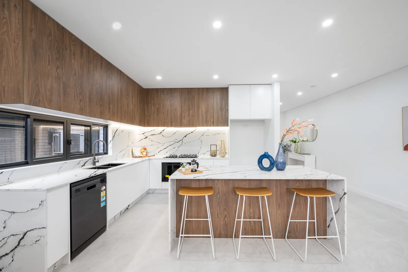 Kitchen with timber joinery and island bench