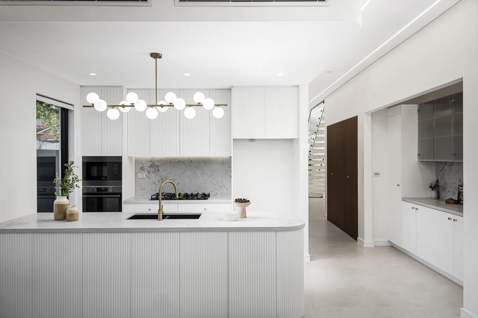 Smart Street — floating marble staircase